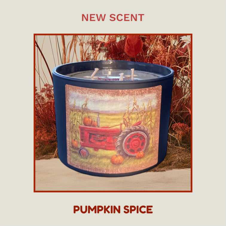 Fall Tractor Candle